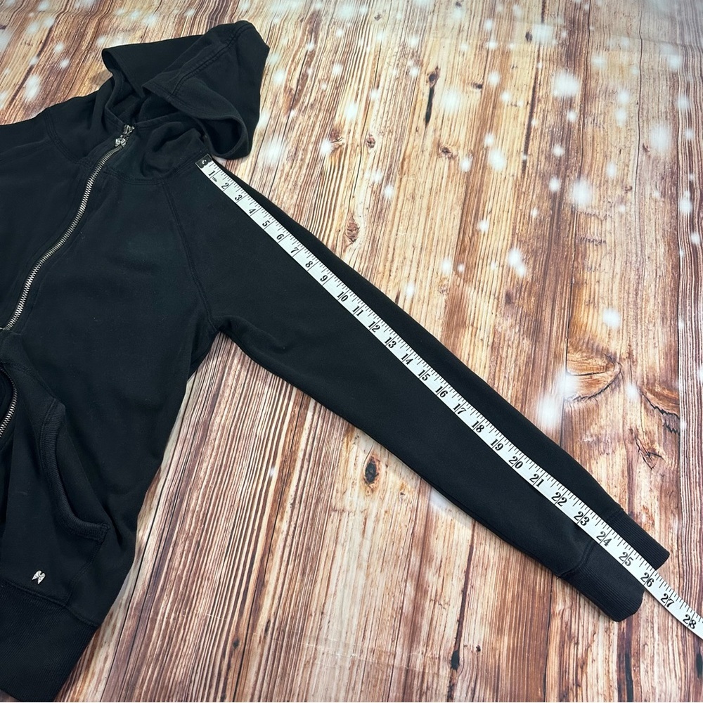 VICTORIA SECRET Angel Sequin Love Zip Up Black Hoodie Bling Size Medium - Picture 11 of 16